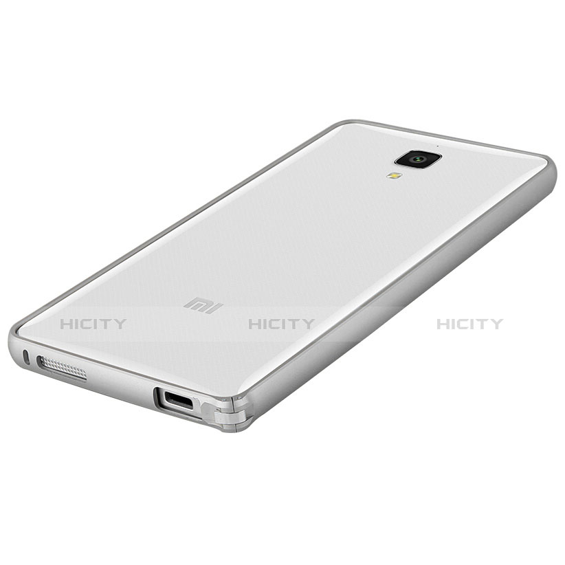 Xiaomi Mi 4 LTE用ハイブリットバンパーケース クリア透明 プラスチック Xiaomi シルバー