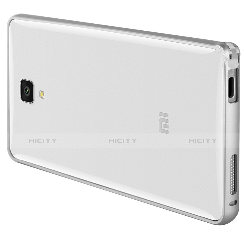 Xiaomi Mi 4 LTE用ハイブリットバンパーケース クリア透明 プラスチック Xiaomi シルバー