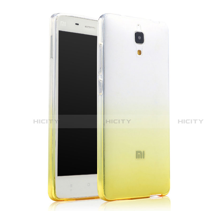 Xiaomi Mi 4 LTE用極薄ソフトケース グラデーション 勾配色 クリア透明 Xiaomi イエロー