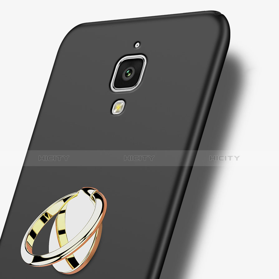 Xiaomi Mi 4 LTE用ハードケース プラスチック 質感もマット アンド指輪 A02 Xiaomi ブラック
