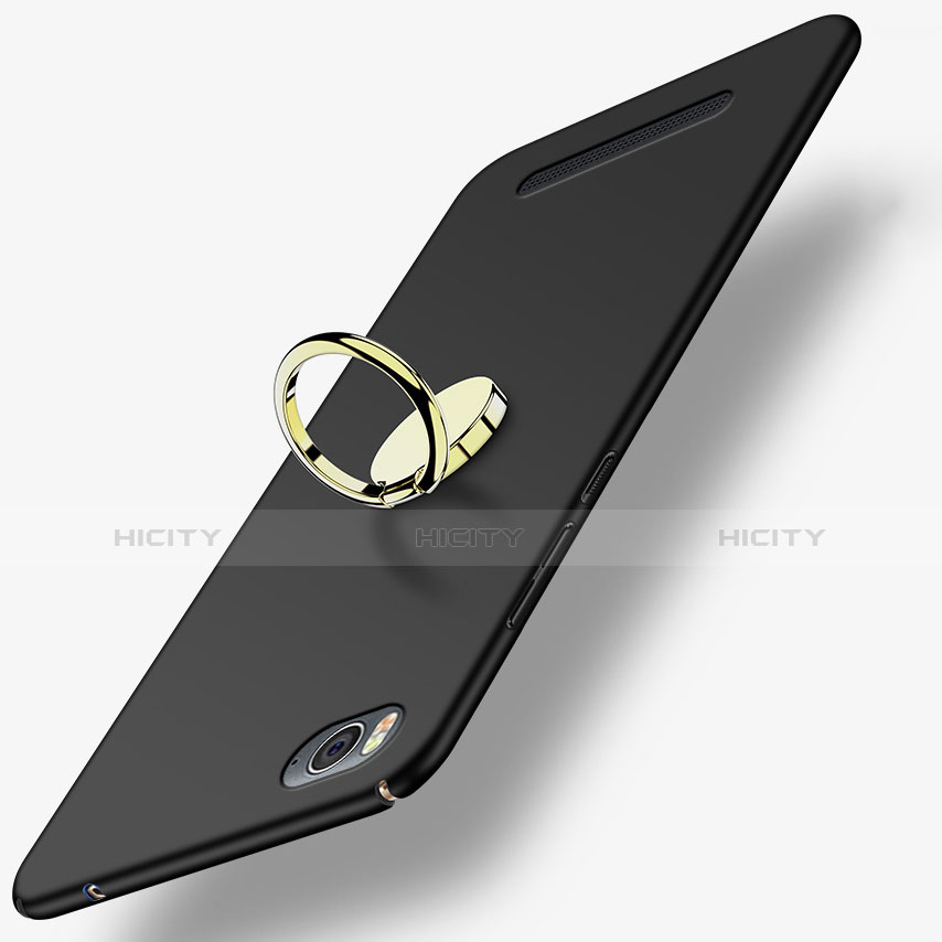 Xiaomi Mi 4C用ハードケース プラスチック 質感もマット アンド指輪 Xiaomi ブラック