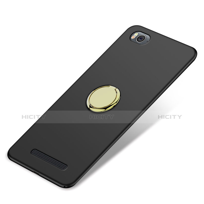 Xiaomi Mi 4C用ハードケース プラスチック 質感もマット アンド指輪 Xiaomi ブラック