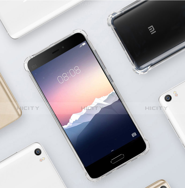 Xiaomi Mi 5用極薄ソフトケース シリコンケース 耐衝撃 全面保護 クリア透明 R02 Xiaomi クリア