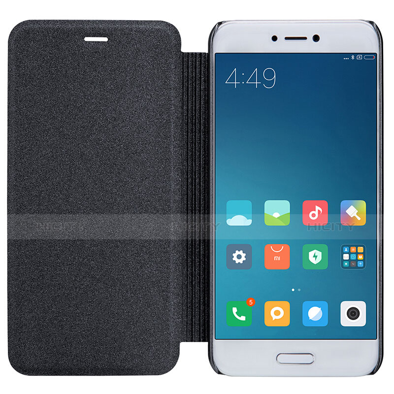 Xiaomi Mi 5C用手帳型 レザーケース スタンド Xiaomi ブラック