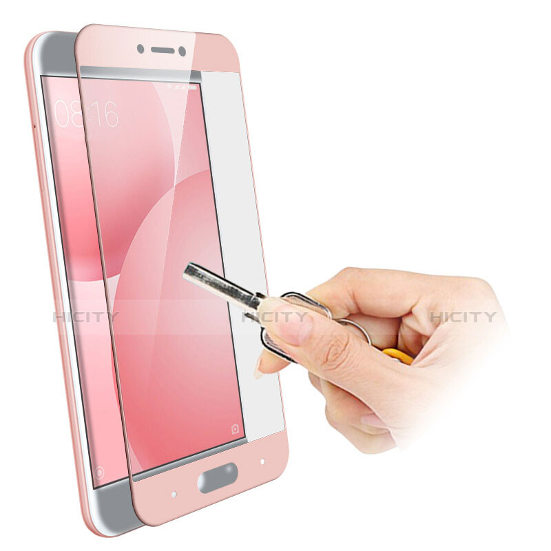 Xiaomi Mi 5C用強化ガラス フル液晶保護フィルム F02 Xiaomi ピンク