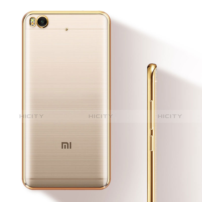 Xiaomi Mi 5S用極薄ソフトケース シリコンケース 耐衝撃 全面保護 クリア透明 T03 Xiaomi ゴールド