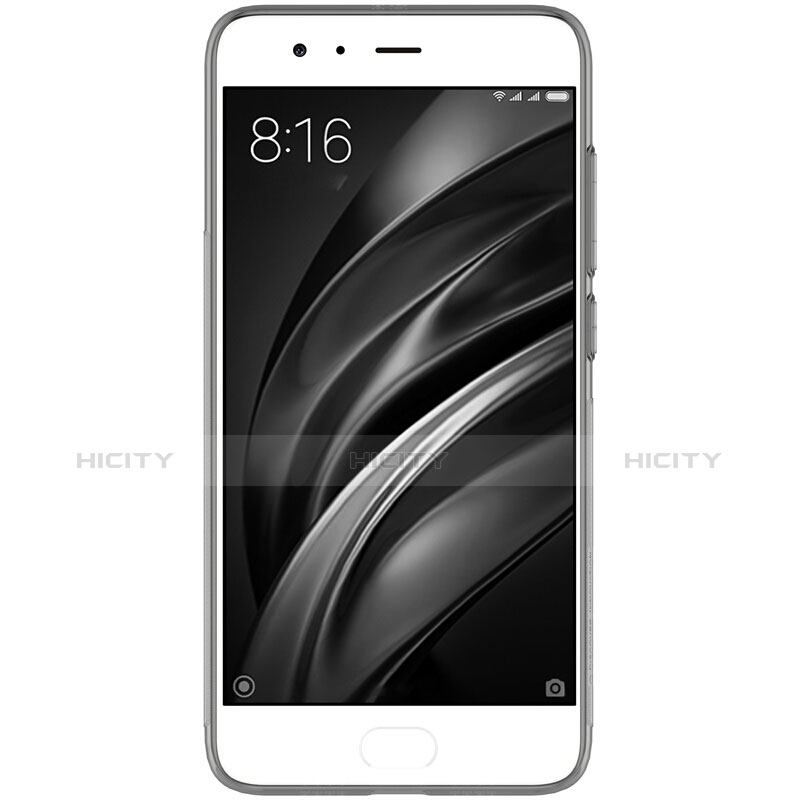 Xiaomi Mi 6用極薄ソフトケース シリコンケース 耐衝撃 全面保護 クリア透明 T07 Xiaomi グレー