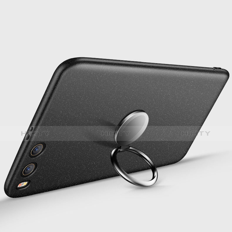 Xiaomi Mi 6用ハードケース プラスチック 質感もマット アンド指輪 A03 Xiaomi ブラック