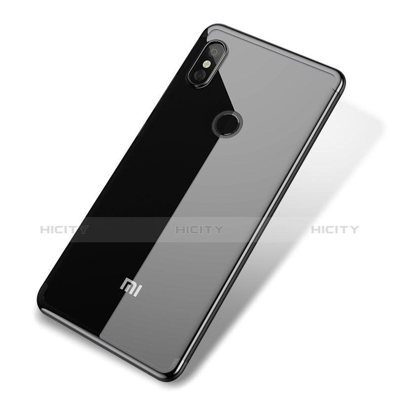 Xiaomi Mi 8用極薄ソフトケース シリコンケース 耐衝撃 全面保護 クリア透明 H02 Xiaomi ブラック