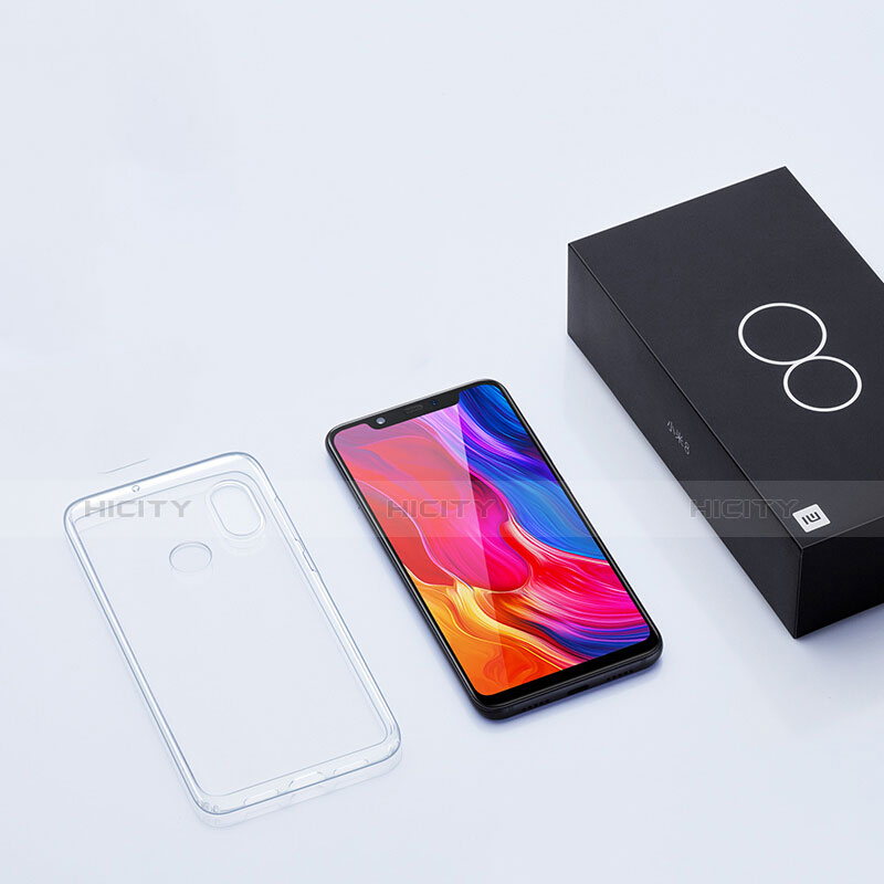 Xiaomi Mi 8用極薄ソフトケース シリコンケース 耐衝撃 全面保護 クリア透明 T02 Xiaomi クリア