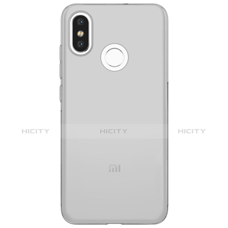 Xiaomi Mi 8用極薄ソフトケース シリコンケース 耐衝撃 全面保護 クリア透明 T03 Xiaomi グレー