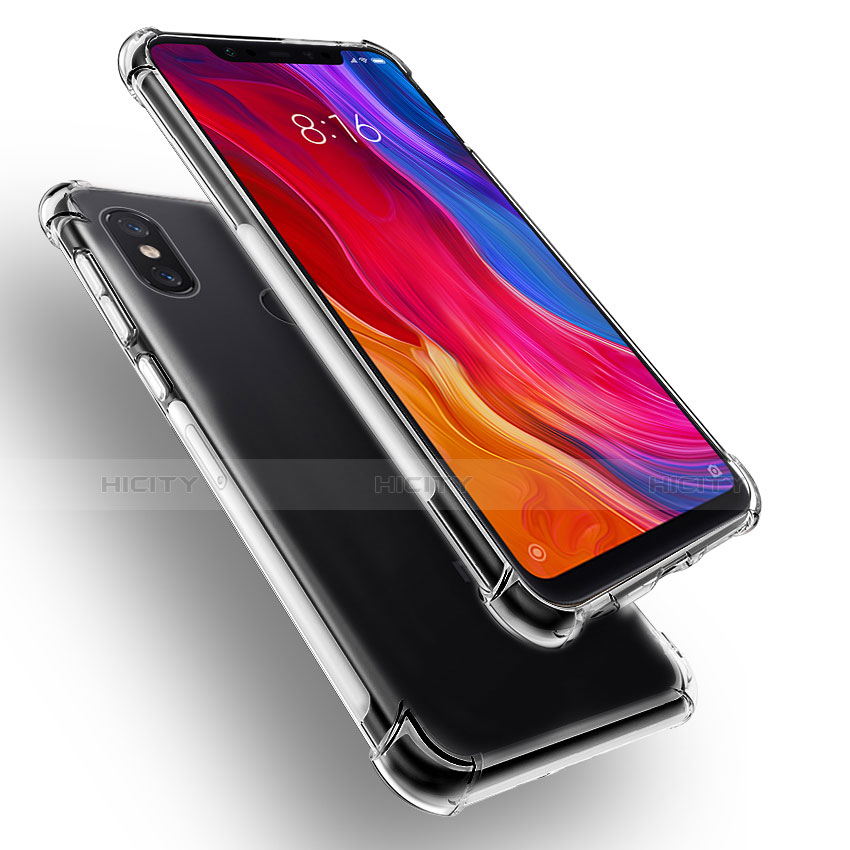 Xiaomi Mi 8用極薄ソフトケース シリコンケース 耐衝撃 全面保護 クリア透明 T04 Xiaomi クリア