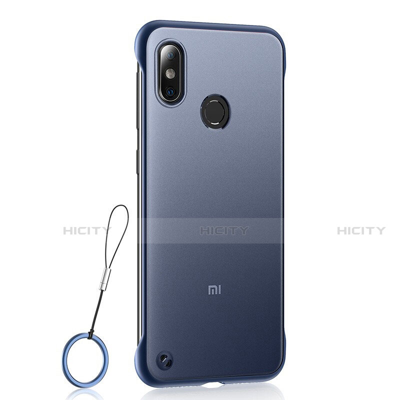 Xiaomi Mi 8用極薄ケース クリア透明 プラスチック 質感もマットU01 Xiaomi ネイビー