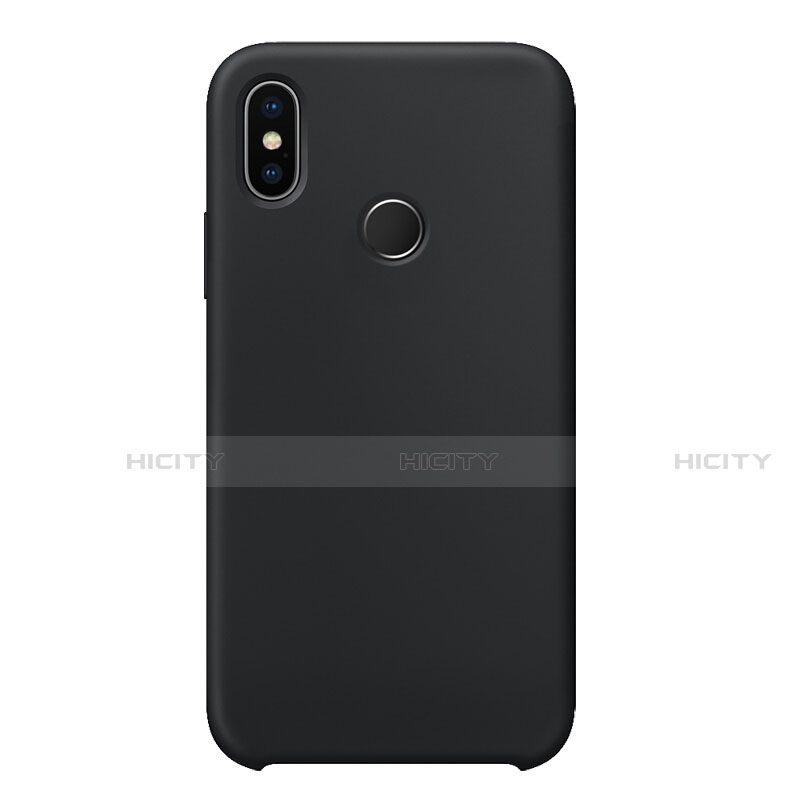 Xiaomi Mi 8用360度 フルカバー極薄ソフトケース シリコンケース 耐衝撃 全面保護 バンパー Xiaomi ブラック