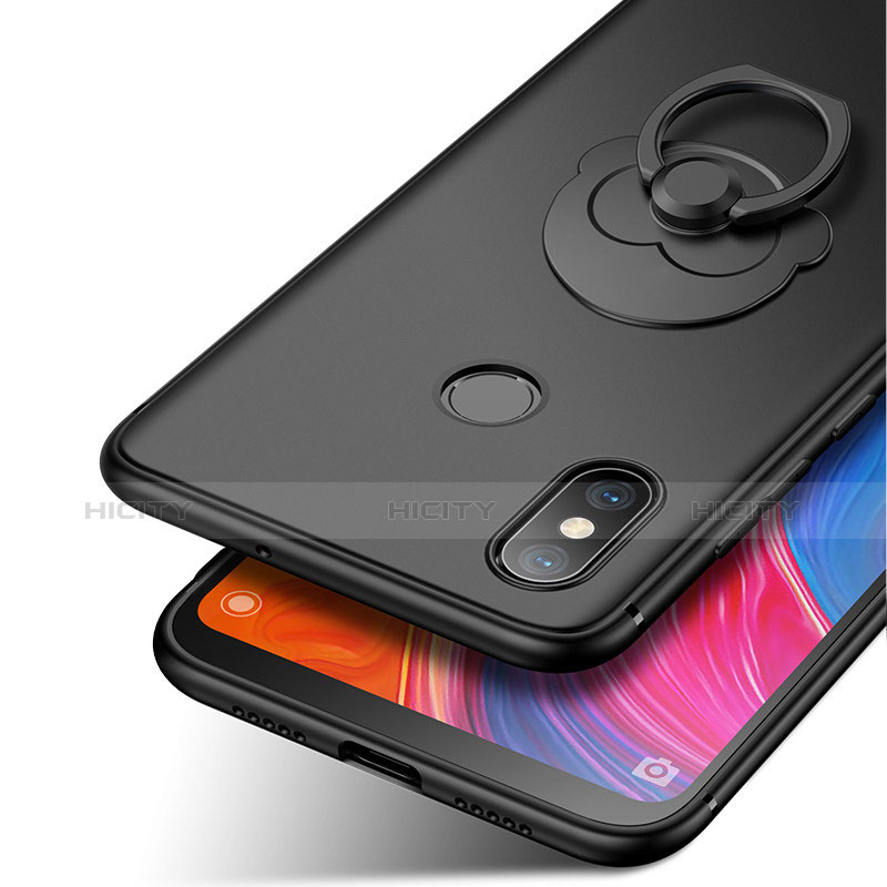 Xiaomi Mi 8用極薄ソフトケース シリコンケース 耐衝撃 全面保護 アンド指輪 バンパー Xiaomi 