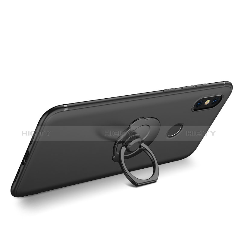 Xiaomi Mi 8用極薄ソフトケース シリコンケース 耐衝撃 全面保護 アンド指輪 バンパー Xiaomi 