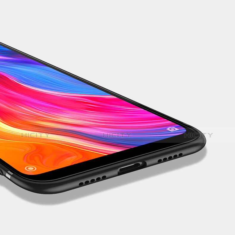 Xiaomi Mi 8用極薄ソフトケース シリコンケース 耐衝撃 全面保護 アンド指輪 バンパー Xiaomi 