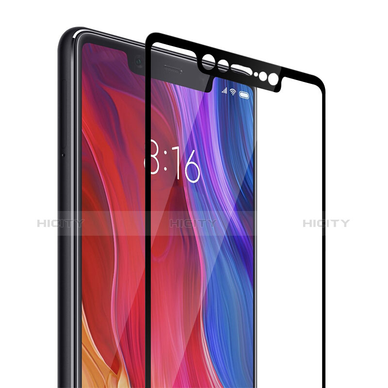 Xiaomi Mi 8 Explorer用強化ガラス フル液晶保護フィルム F03 Xiaomi ブラック