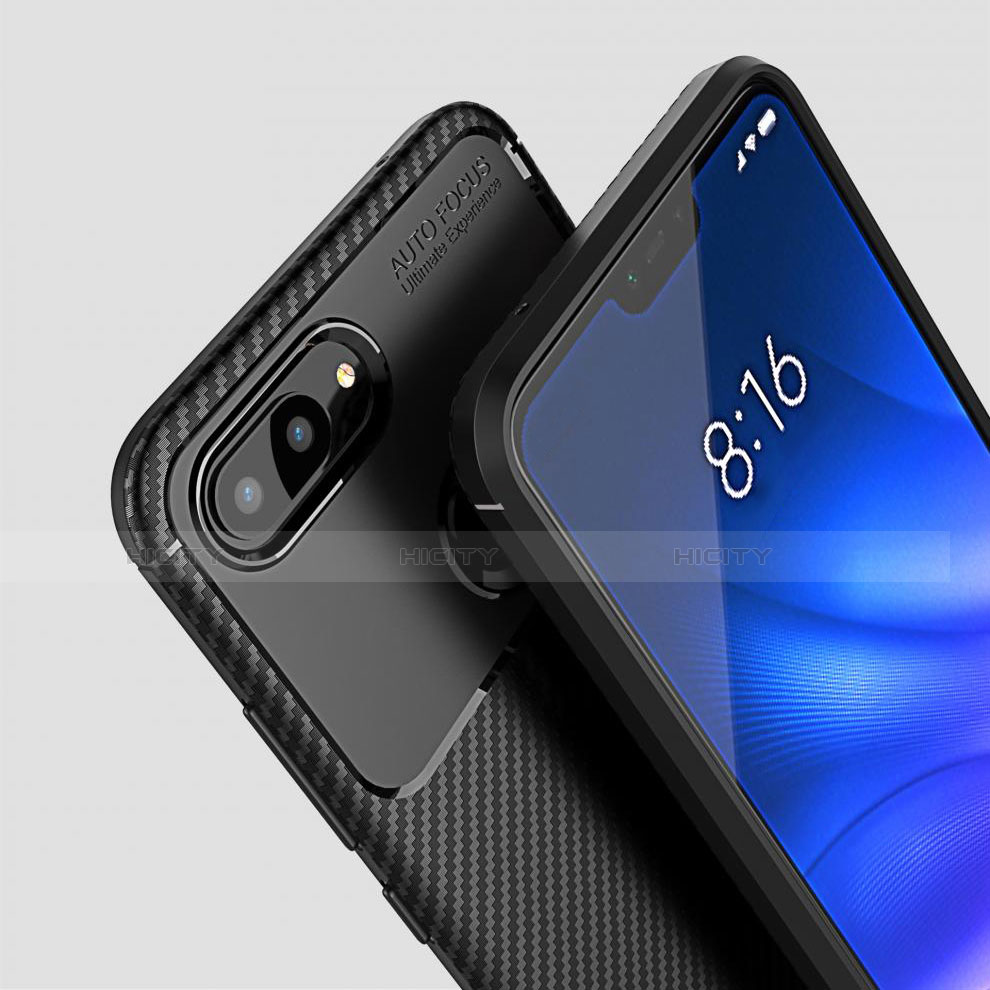 Xiaomi Mi 8 Lite用シリコンケース ソフトタッチラバー ツイル カバー Xiaomi 