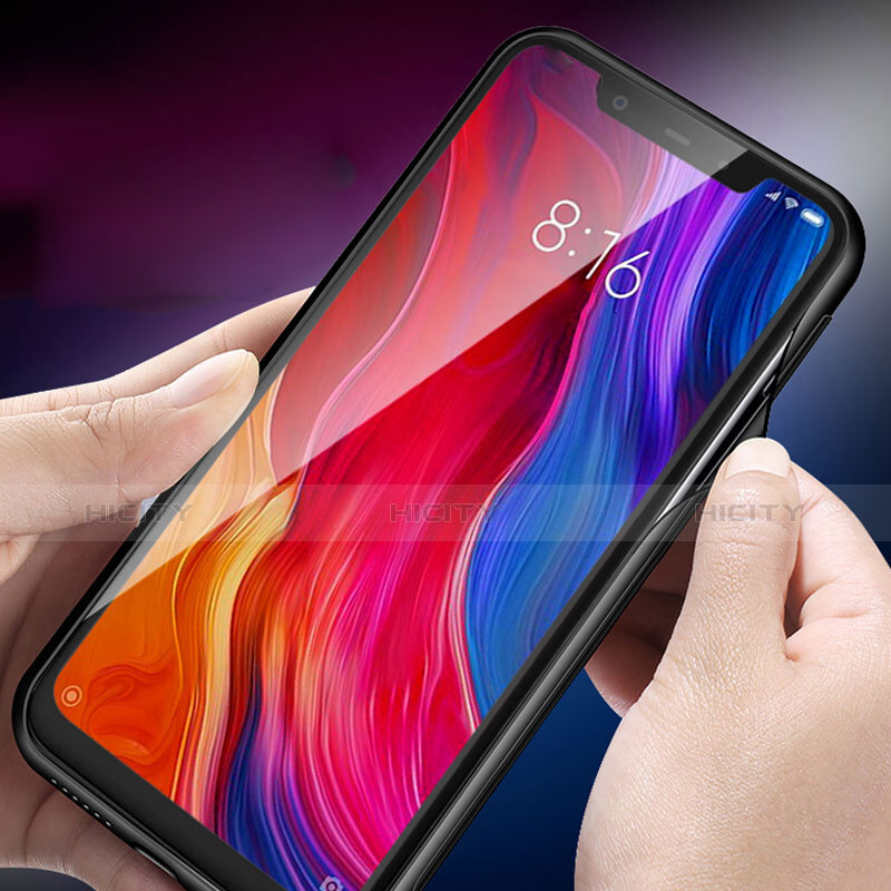 Xiaomi Mi 8 Pro Global Version用極薄ソフトケース シリコンケース 耐衝撃 全面保護 クリア透明 T03 Xiaomi ブラック