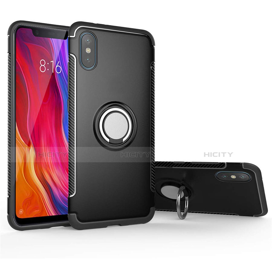 Xiaomi Mi 8 Pro Global Version用ハイブリットバンパーケース プラスチック アンド指輪 マグネット式 Xiaomi 