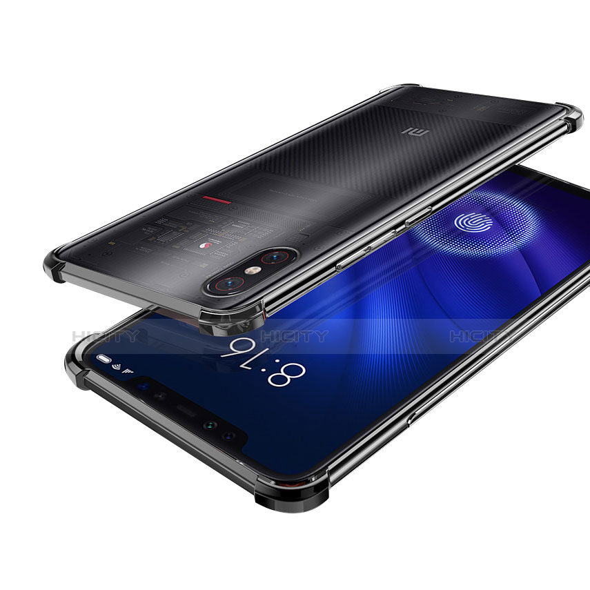 Xiaomi Mi 8 Screen Fingerprint Edition用極薄ソフトケース シリコンケース 耐衝撃 全面保護 クリア透明 H01 Xiaomi ブラック