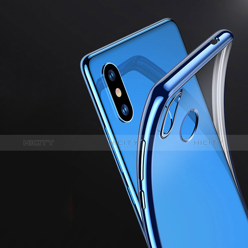 Xiaomi Mi 8 SE用極薄ソフトケース シリコンケース 耐衝撃 全面保護 クリア透明 T07 Xiaomi ネイビー