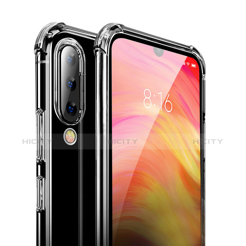 Xiaomi Mi 9用極薄ソフトケース シリコンケース 耐衝撃 全面保護 クリア透明 T02 Xiaomi クリア