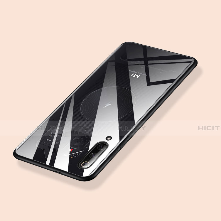 Xiaomi Mi 9 Lite用シリコンケース ソフトタッチラバー 鏡面 Xiaomi ブラック