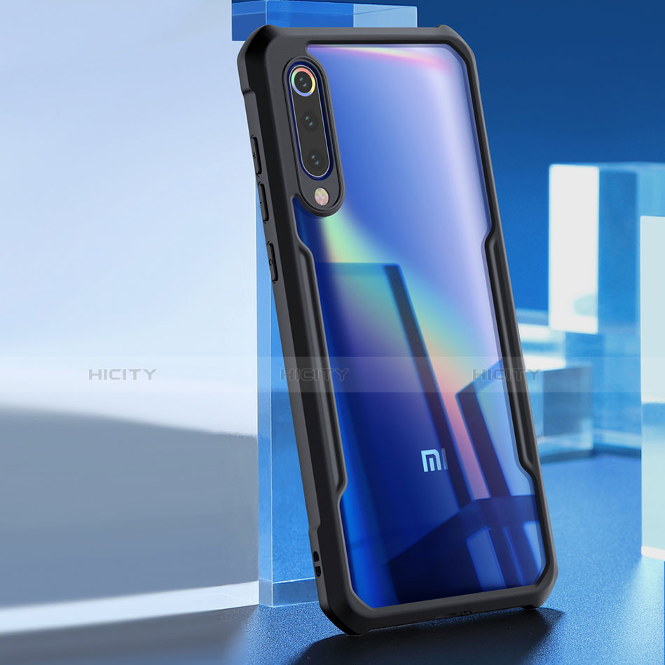 Xiaomi Mi 9 Lite用シリコンケース ソフトタッチラバー 鏡面 M01 Xiaomi ブラック