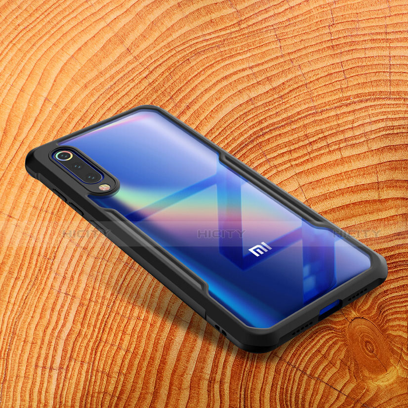 Xiaomi Mi 9 Lite用シリコンケース ソフトタッチラバー 鏡面 M01 Xiaomi ブラック