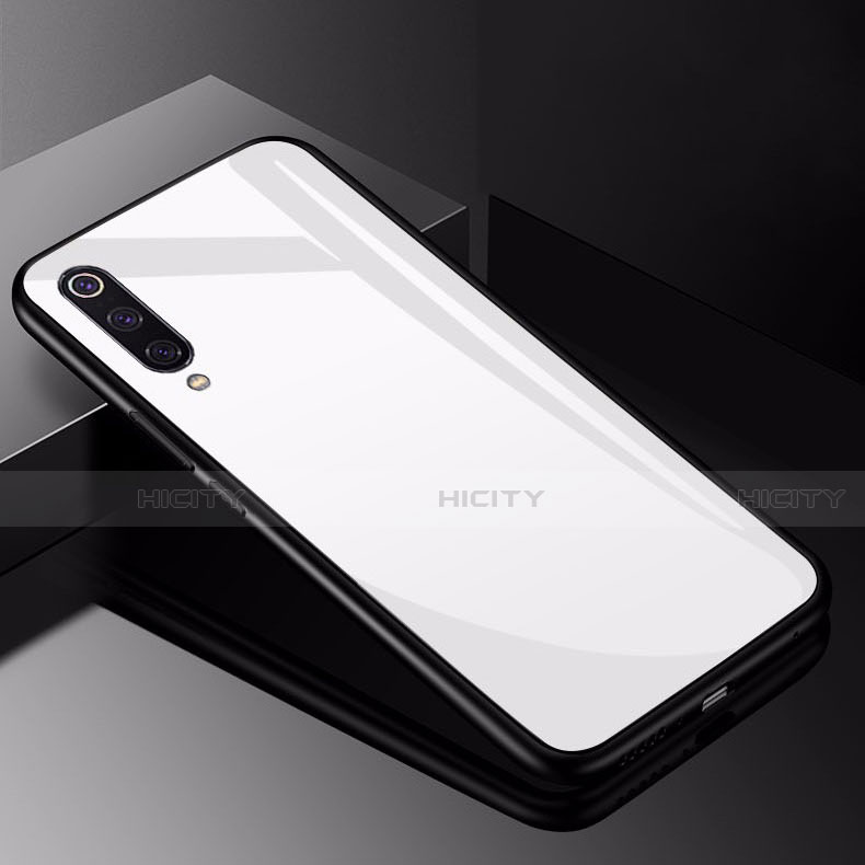 Xiaomi Mi 9 Lite用ハイブリットバンパーケース プラスチック 鏡面 カバー Xiaomi ホワイト