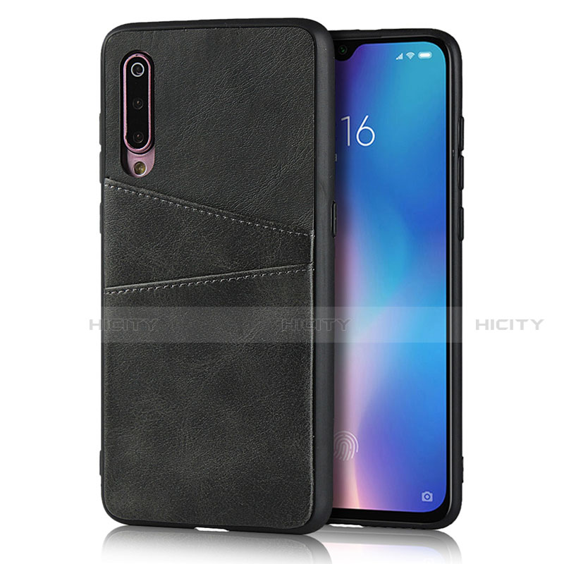 Xiaomi Mi 9 Lite用ケース 高級感 手触り良いレザー柄 Xiaomi ブラック