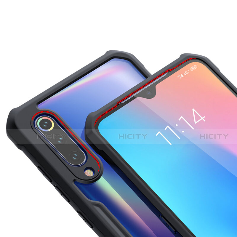 Xiaomi Mi 9 Lite用360度 フルカバーハイブリットバンパーケース クリア透明 プラスチック 鏡面 アンド指輪 マグネット式 Xiaomi 