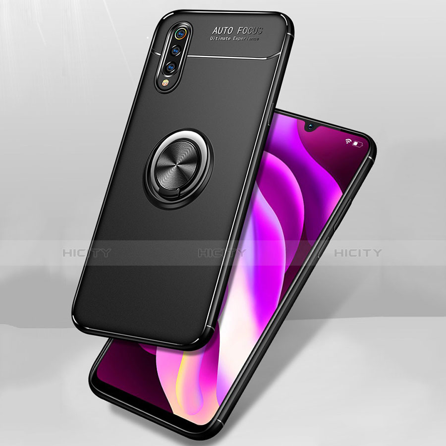 Xiaomi Mi 9 Lite用極薄ソフトケース シリコンケース 耐衝撃 全面保護 アンド指輪 マグネット式 バンパー Xiaomi 