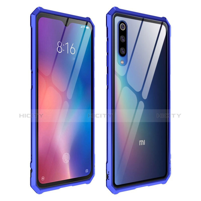 Xiaomi Mi 9 Pro 5G用ハイブリットバンパーケース クリア透明 プラスチック 鏡面 カバー Xiaomi ネイビー