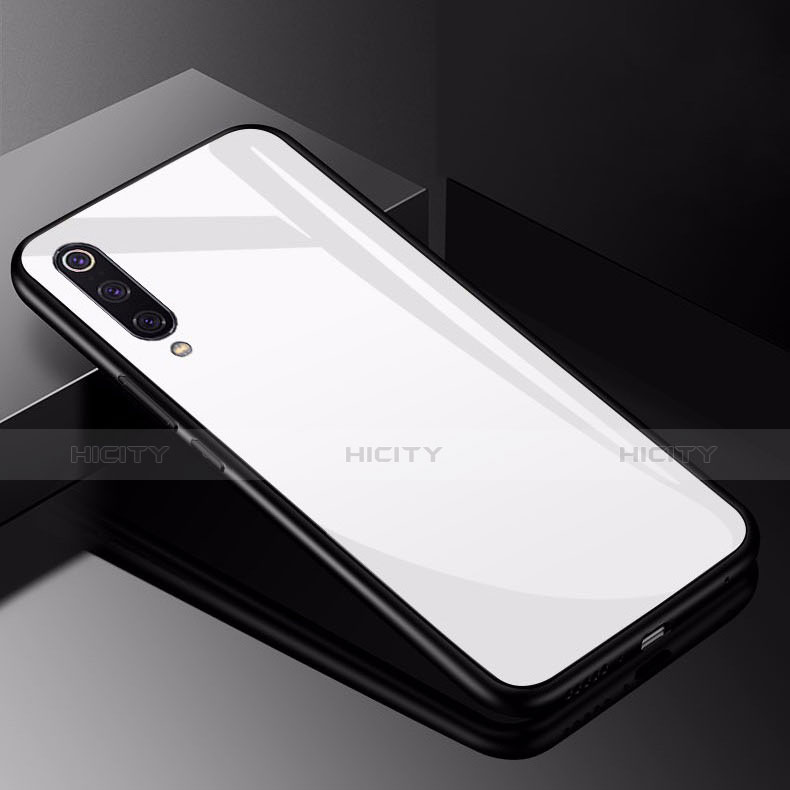 Xiaomi Mi 9 SE用ハイブリットバンパーケース プラスチック 鏡面 カバー Xiaomi ホワイト