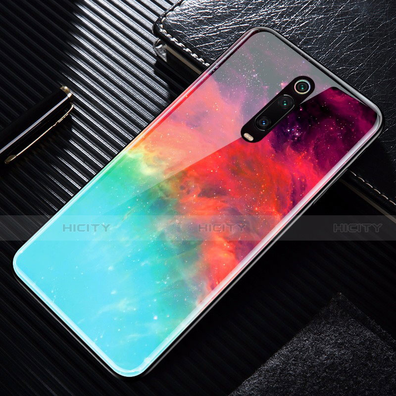 Xiaomi Mi 9T用ハイブリットバンパーケース プラスチック 鏡面 カバー T02 Xiaomi レッド