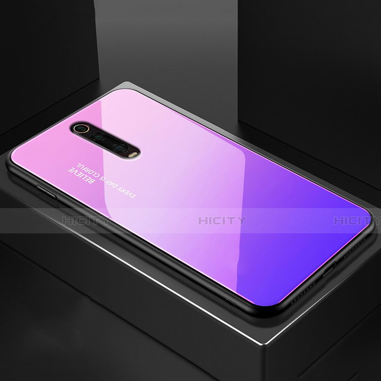 Xiaomi Mi 9T用ハイブリットバンパーケース プラスチック 鏡面 カバー Xiaomi ピンク