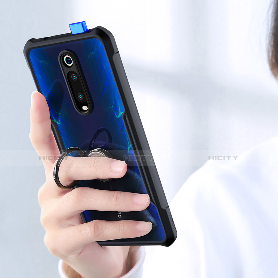 Xiaomi Mi 9T用360度 フルカバーハイブリットバンパーケース クリア透明 プラスチック 鏡面 アンド指輪 マグネット式 Xiaomi 