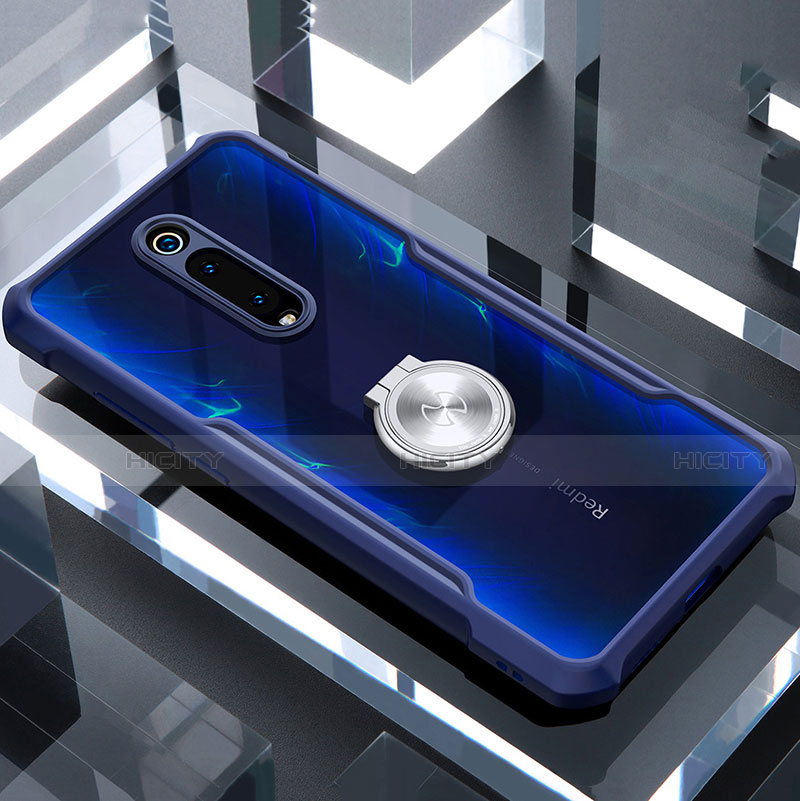 Xiaomi Mi 9T用360度 フルカバーハイブリットバンパーケース クリア透明 プラスチック 鏡面 アンド指輪 マグネット式 T01 Xiaomi 