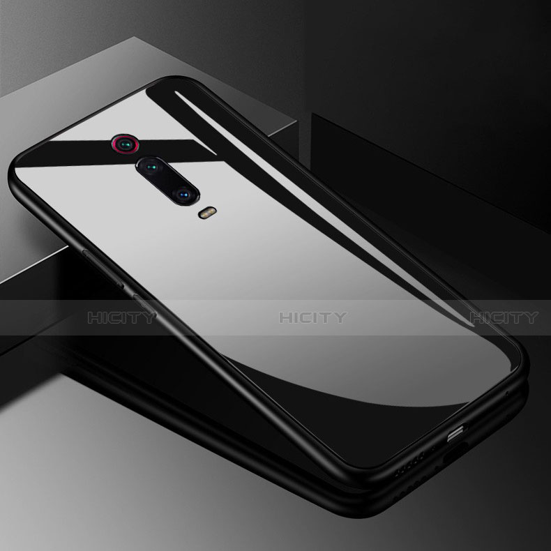 Xiaomi Mi 9T Pro用ハイブリットバンパーケース プラスチック 鏡面 カバー T03 Xiaomi ブラック
