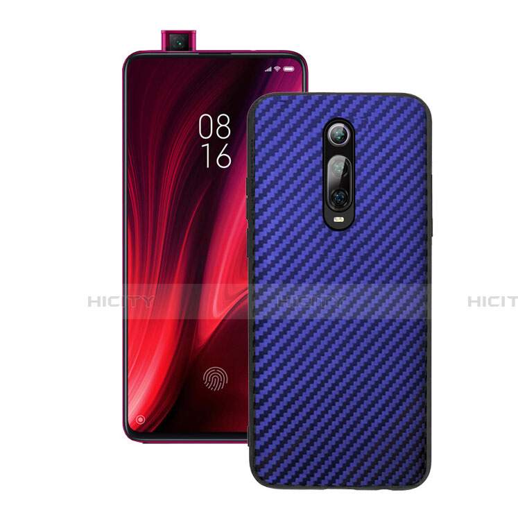 Xiaomi Mi 9T Pro用シリコンケース ソフトタッチラバー ツイル カバー Y01 Xiaomi ネイビー