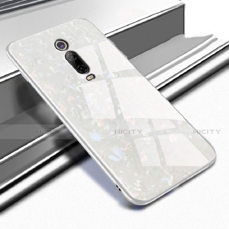 Xiaomi Mi 9T Pro用ハイブリットバンパーケース プラスチック 鏡面 カバー T04 Xiaomi ホワイト