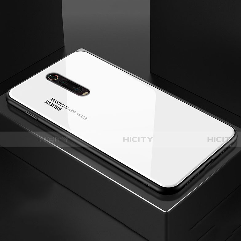 Xiaomi Mi 9T Pro用ハイブリットバンパーケース プラスチック 鏡面 カバー Xiaomi ホワイト