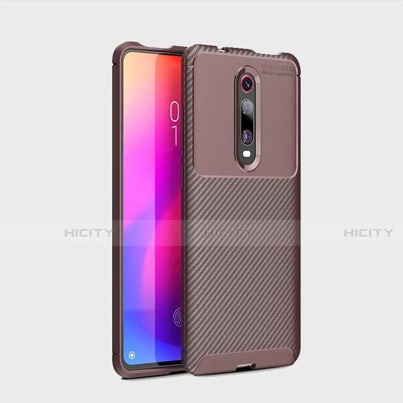 Xiaomi Mi 9T Pro用シリコンケース ソフトタッチラバー ツイル カバー Xiaomi ブラウン