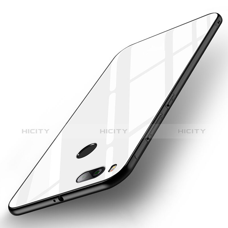 Xiaomi Mi A1用ハイブリットバンパーケース プラスチック 鏡面 カバー Xiaomi ホワイト