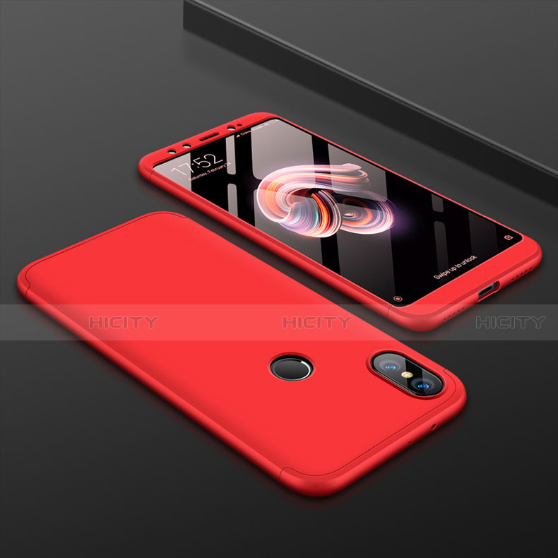 Xiaomi Mi A2用ハードケース プラスチック 質感もマット 前面と背面 360度 フルカバー Xiaomi レッド