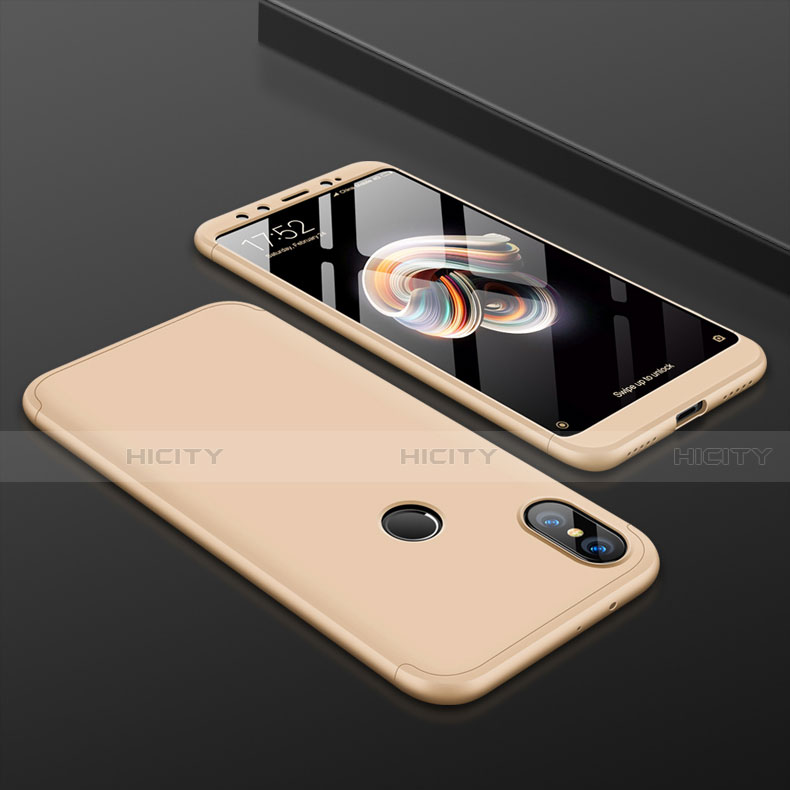 Xiaomi Mi A2用ハードケース プラスチック 質感もマット 前面と背面 360度 フルカバー Xiaomi ゴールド
