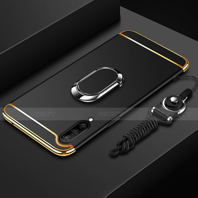 Xiaomi Mi A3用ケース 高級感 手触り良い メタル兼プラスチック バンパー アンド指輪 T01 Xiaomi 